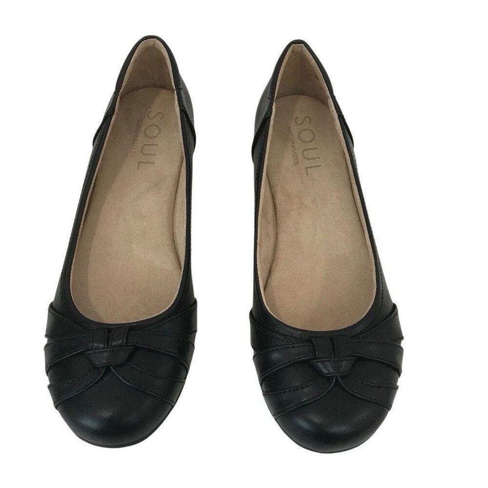 SOUL Naturalizer Womens Gift Black Slip On Flats Shoes 8W Comfort - Picture 7 of 7